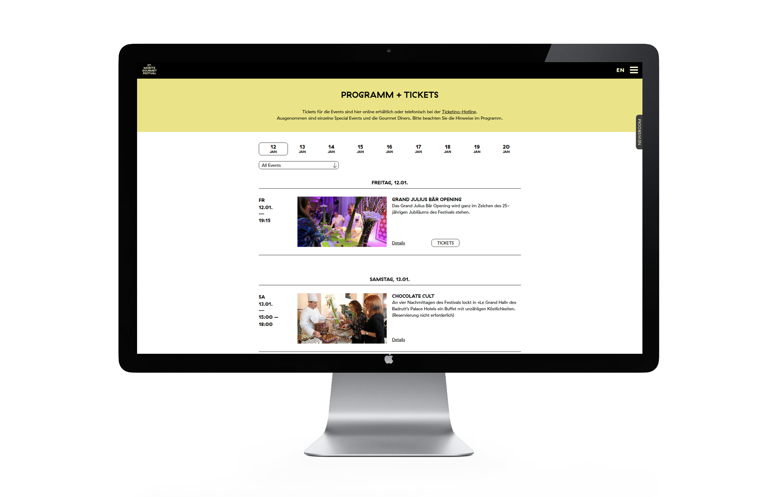 St. Moritz Gourmet Festival - Neues CI/CD, neue Website